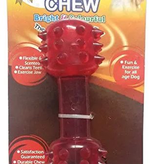 Super Dog Musical Dumbbell Chew Toy(Color May Vary) For Discount