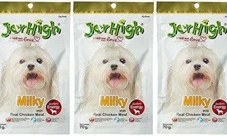 Jerhigh Dog Snacks Milky Stick Chicken Meat 70g Plus  (Pack of 3) Online Sale