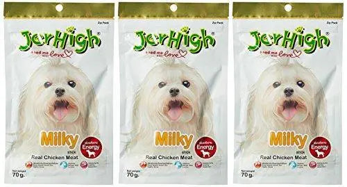 Jerhigh Dog Snacks Milky Stick Chicken Meat 70g Plus  (Pack of 3) Online Sale