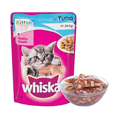 Whiskas Tuna in Jelly, Wet food for Kittens, 85 g pouch (Pack of 12) Discount