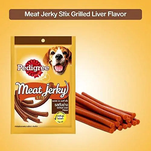 Pedigree Meat Jerky Stix Dog Treats, Grilled Liver, 60 g Pouch (Pack of 4) Fashion