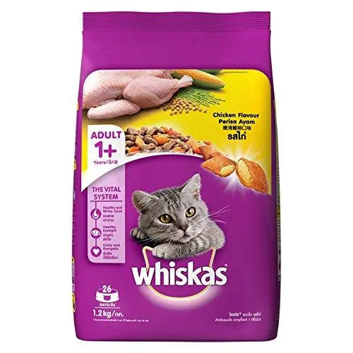 Whiskas Dry Cat Food, Chicken for Adult cats, 1.2 kg Discount