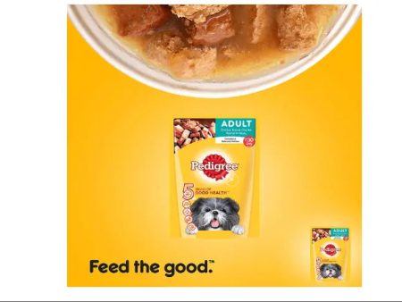 Pedigree Wet Dog Food, Chicken & Liver Chunks for Adult Dogs – ,70g (Pack of 15) on Sale