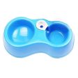 2 In 1 Anti Slip Food Bowl With Water Bowl For Dog   Cat   Puppy   Kitten and Other Pets (Blue) Fashion