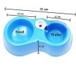 2 In 1 Anti Slip Food Bowl With Water Bowl For Dog   Cat   Puppy   Kitten and Other Pets (Blue) Fashion