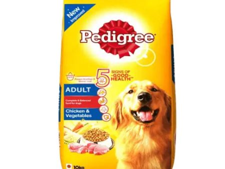 Pedigree Dry Dog Food, Chicken & Vegetables for Adult Dogs – 10 kg Hot on Sale