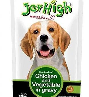 Jerhigh Chicken and Vegetable in Gravy 120 g (Pack of Four) on Sale