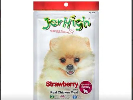 Jerhigh Dog Snacks Strawberry Stick Chicken Meat 70g Online Hot Sale