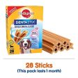 Pedigree Dentastix (Value) Oral Care Dog Treat for Adult Medium Breed (10-25kg) Dogs, 720 g Monthly Pack (28 Sticks) Pack of 4 For Discount