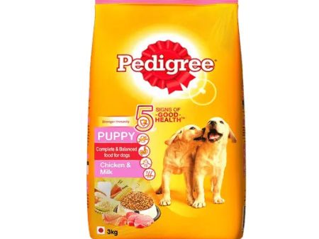 Pedigree Dry Dog Food, Chicken & Milk for Puppy – 3 kg (pack of 2) For Discount