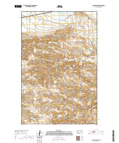 USGS US Topo 7.5-minute map for Clanton Coulee MT 2020 Online now