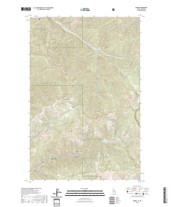 US Topo 7.5-minute map for Burke IDMT Hot on Sale