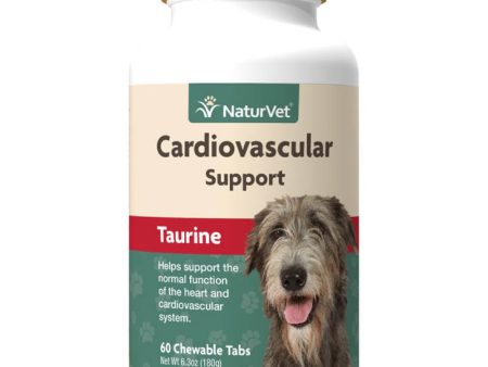 NaturVet Cardiovascular Support Plus Taurine Dog Supplement 60ct Hot on Sale