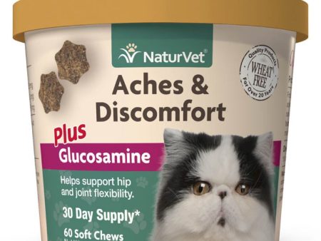 15% OFF: NaturVet Aches & Discomfort Plus Glucosamine Soft Chews Supplement For Cats 60ct Online Sale