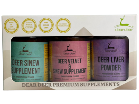 Dear Deer Dog Supplement Set (Velvet Sinew Supplement, Sinew Supplement, Liver Powder) Supply