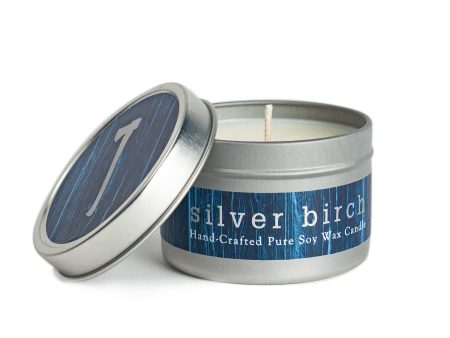 Silver Birch Candle 4 oz Tin Supply