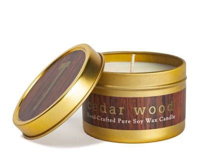 Cedar Wood Candle 4 oz Tin Cheap